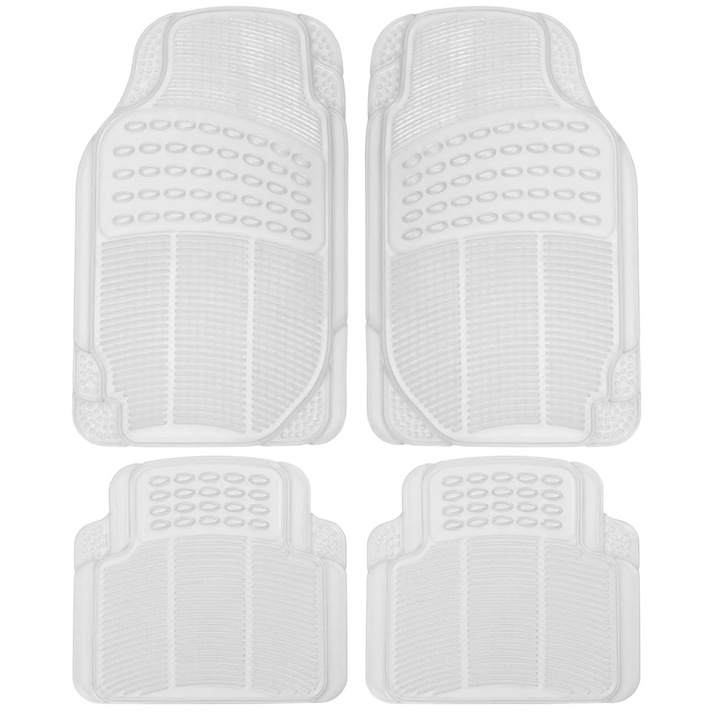 Floor Mats, 4-Piece All-Weather Car Mat with Universal Fit Design, Durable Rubber Car Floor Mats with Capture Ridges, Waterproof for Cars Trucks SUV (Black)