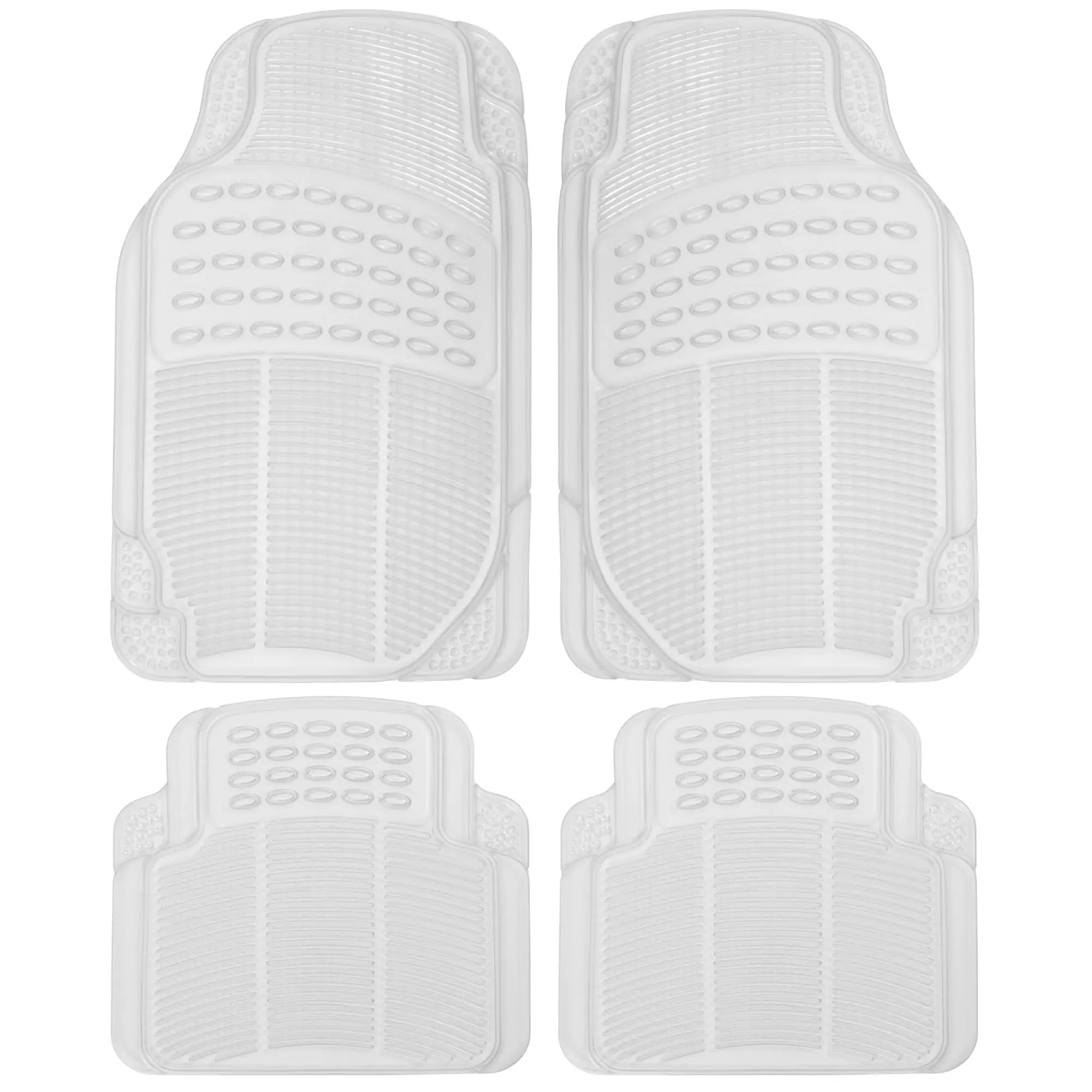 Floor Mats, 4-Piece All-Weather Car Mat with Universal Fit Design, Durable Rubber Car Floor Mats with Capture Ridges, Waterproof for Cars Trucks SUV (Black)