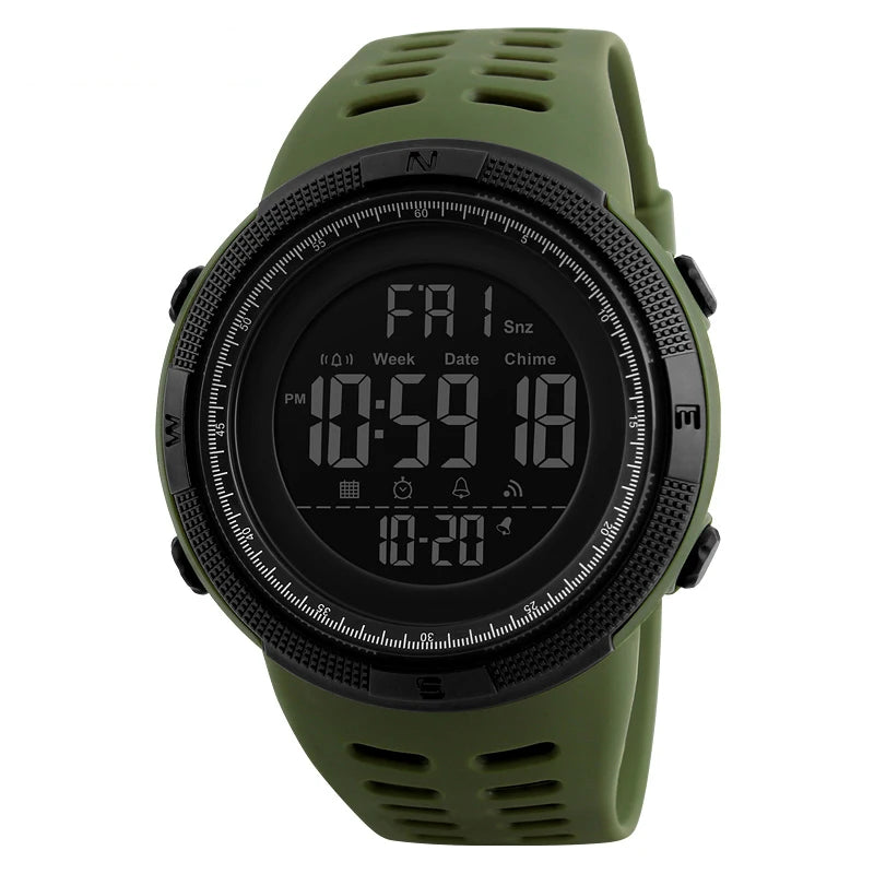 SKMEI Fashion Outdoor Sport Watch Men Multifunction Watches Alarm Clock Chrono 5Bar Waterproof Digital Watch