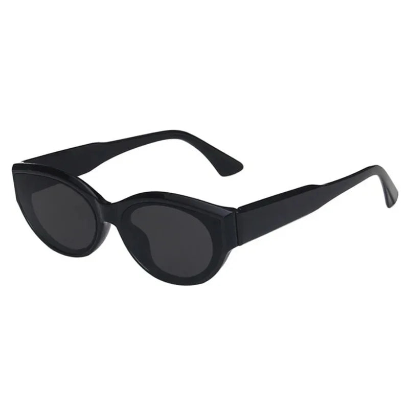 Vintage Cat Eye Sunglasses for Women Elliptic Square Oval Fashion Shades Trendy Female Outdoor Eyewear