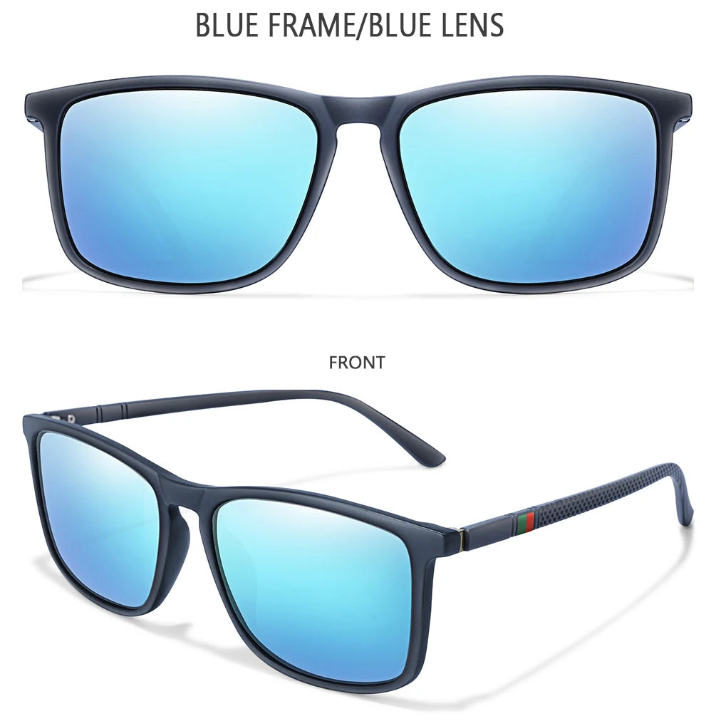 Luxury Square Vintage Polarized Windproof Cycling Sunglasses UV400 Male Eyewear Men Women Fashion Travel Driving Fishing Glasses