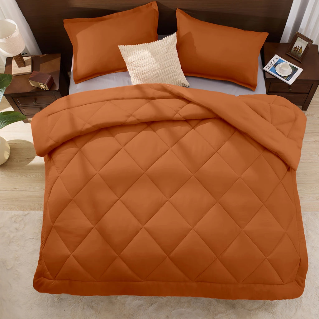 King Size Cooling Comforter Set - 2/3 Piece All-Season Bedding Set, Soft Breathable Lightweight Bedding with 1 Comforter and 1 or 2 Matching Pillow Shams, Easy Care, Ideal Holiday Gift