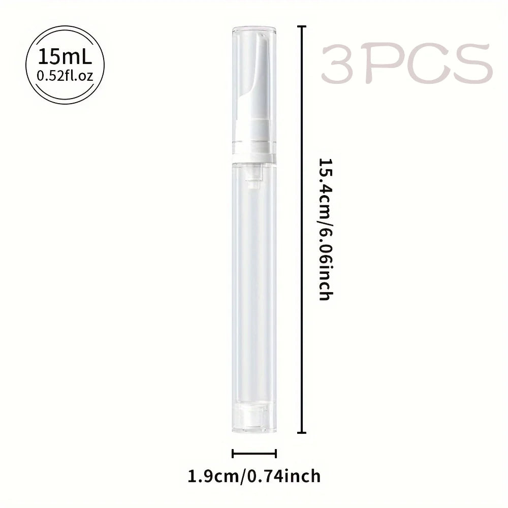 Portable Clear Foundation Dispenser Bottle 5/10/15ml Airless Vacuum Sample Container for Essence Eye Gel Cream Travel Essence Sa
