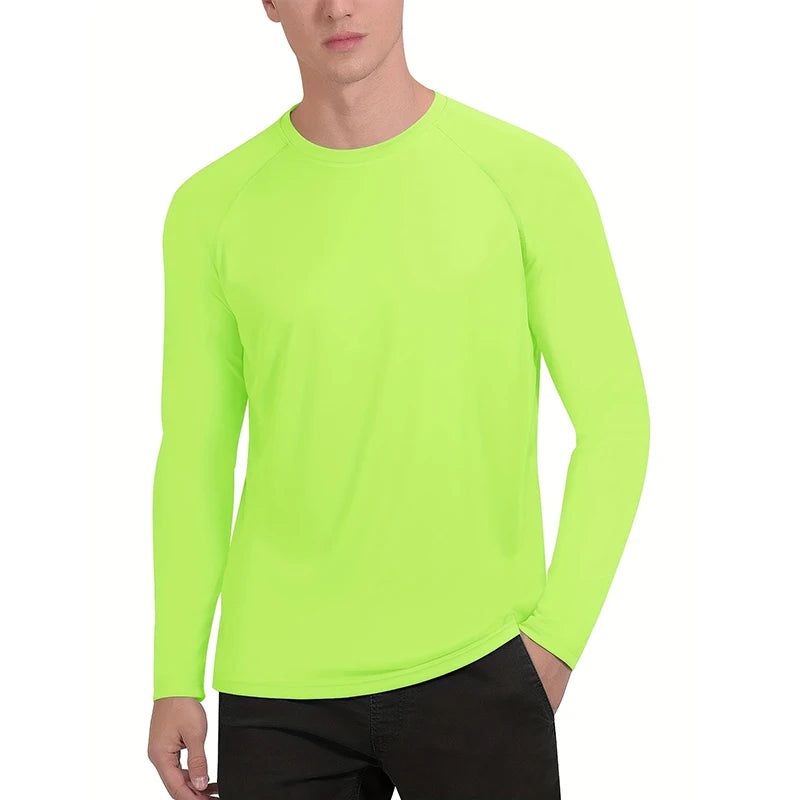 Men's Sun Protection shirts Summer UPF 50+ Long Sleeve Quick Dry Men Shirts Breathable Hiking Fish Performance Tops UV-Proof