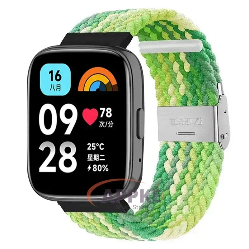 Elastic Braided Strap For Redmi Watch 5/3 Active Watchband Nylon Adjustable Quick Release Bracelet For Redmi Watch 3/5 Lite