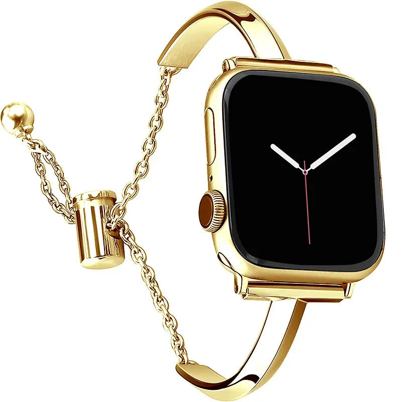 For Apple Watch Women's Metal Strap T-shaped Thin IWatch 910 Universal Bracelet Steel Bracelet IWatch Ultra 49mm44 40 42 38mm