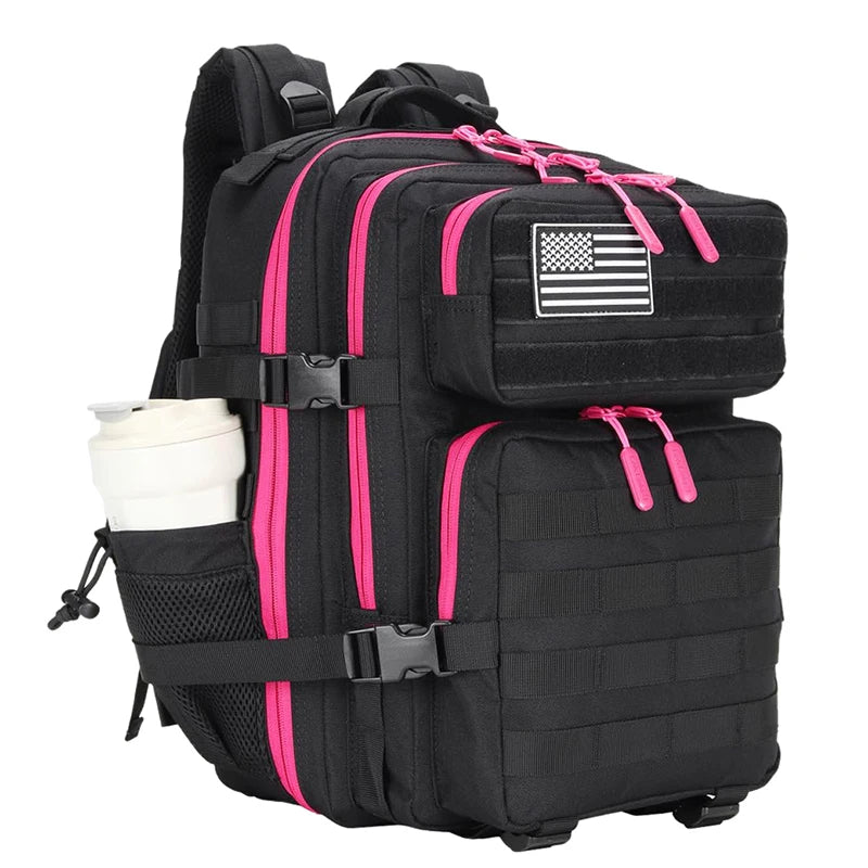 LHI 25L Tactical Backpack for Women Fitness Athlete Gym Out Bag  Small Outdoor Sports Travel Rucksack with Bottle Holder