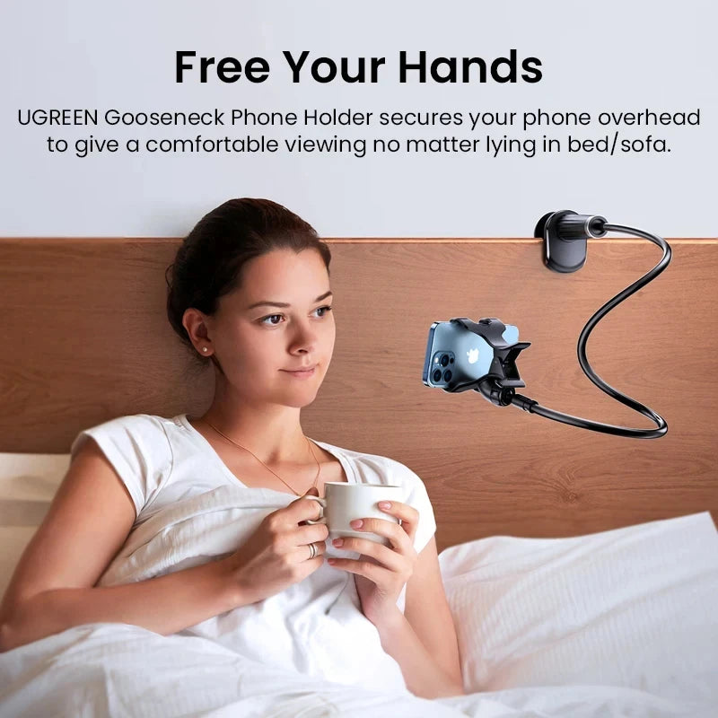 90cm Phone Holder Stand Lazy Bracket Headrest Bed 360 Flexible Long Arms Clamp Mount For iPhone Samsung and 3.5~6.7" Device