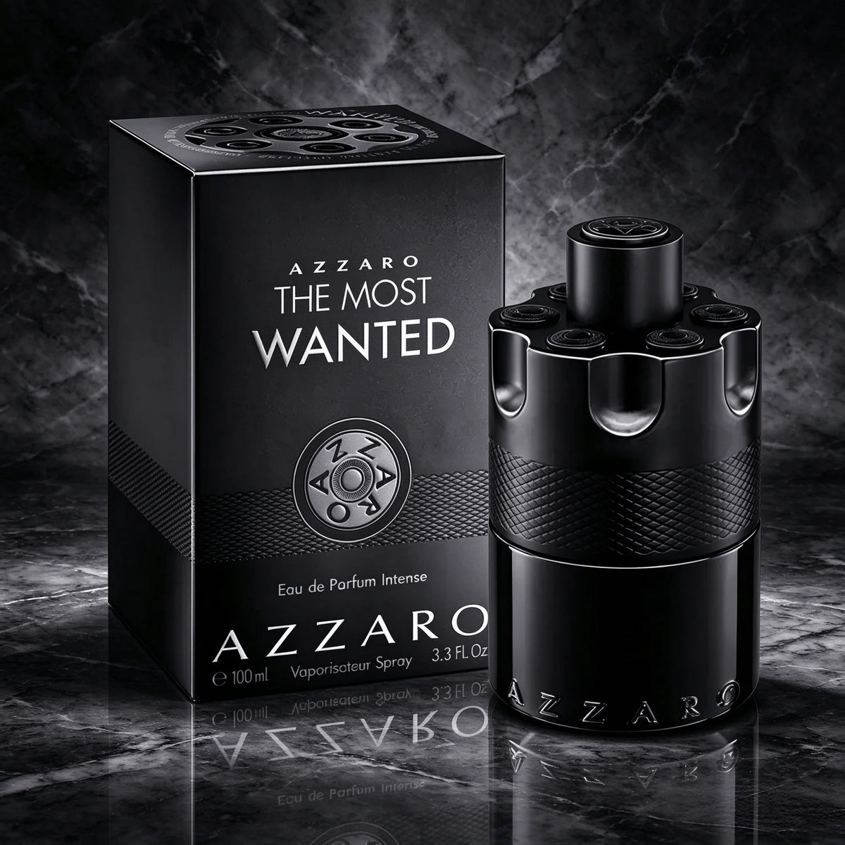 Azzaro The Most Wanted Eau de Parfum Intense 100ml Unisex Perfume Spray, Warm Fougère Woody Amber Fragrance with Cardamom Toffee & Amber Wood Notes, Magnetic Long Lasting Designer Cologne for Men Women Birthday Holiday Gift