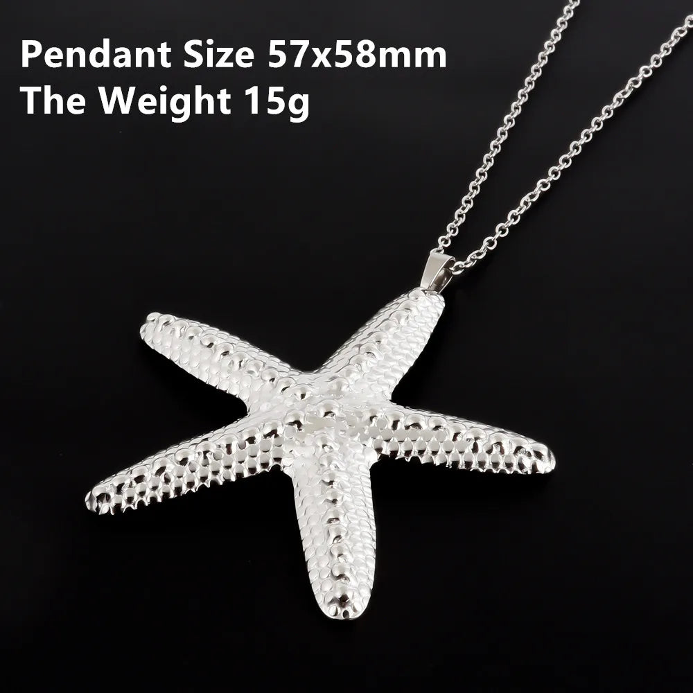 1Pc Stainless Steel Summer Sea Animal Aesthetic Women Grunge Necklaces Cute Ocean Hippocampus Seahorse Pendant Collares Jewelry