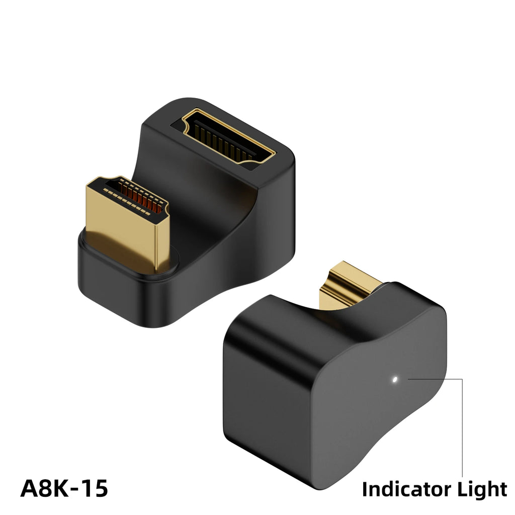 UHD 8K@60HZ HDTV 2.1 Adapter 360 Degree Angled U-shaped Male to Female HDMI-Compatible Adapter Converter for HDTV PS4 PS5 Laptop