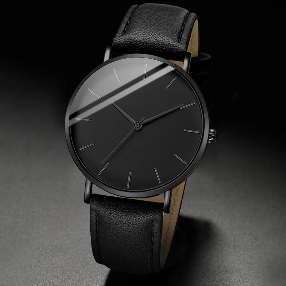 5PCSt Men Business Watches Fashion Leather Band Male's Quartz Watch Vintage Leather Bracelets Set Reloj Hombre（Without Box）