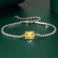 Nice Moissanite Tennis Bracelets for Women Luxury Wedding Engagement Jewelry 925 Sterling Silver Bangles Plated 18K white gold