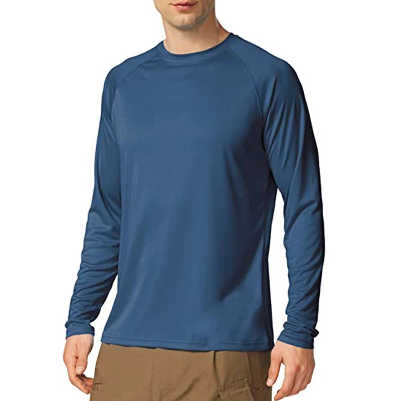 Men's Sun Protection shirts Summer UPF 50+ Long Sleeve Quick Dry Men Shirts Breathable Hiking Fish Performance Tops UV-Proof