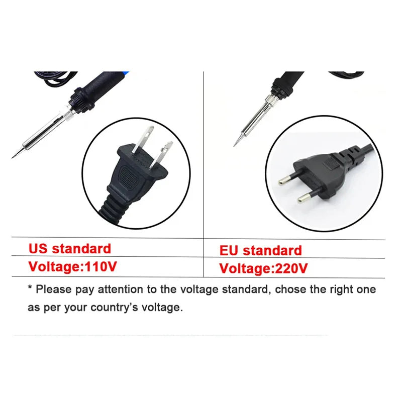 Adjustable Temperature Electric Soldering Iron 110V(US plug) /220V(EU Plug) 60W  Soldering Iron Welding Solder Repair Tool