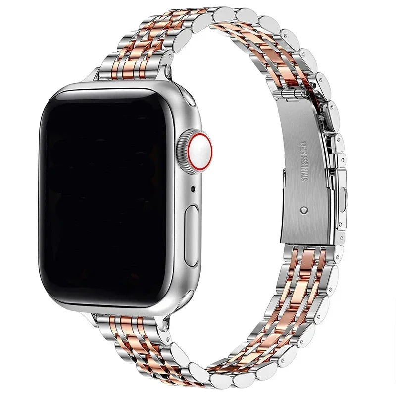 Stainless Steel Strap For Apple Watch Ultra 2 Band 49mm 42 44mm Metal Bracelet iWatch Series 10 46mm 9 8 7 6 SE 5 4 3 45mm 41mm