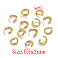 100pcs PVD Gold Plated Stainless Steel Open Jump Rings Connectors for DIY Jewelry Making Split Ring Jewelry Findings Accessoires