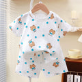 2024 New Summer Kids Clothes for Girls Short Sleeve T-shirt Tops+shorts Cartoon Children's Clothing Baby Boys Set