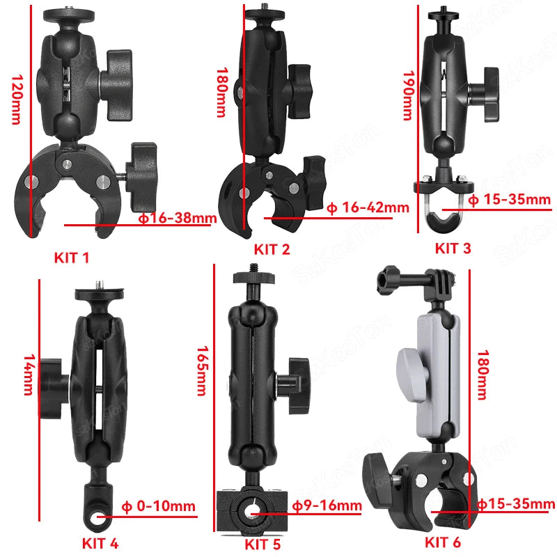 For GoPro 13 12 11 10 Motorcycle Bicycle Holder Handlebar Mount Bracket For Insta 360 X5 X4 DJI OSMO 360 Action 6 5 4 Accessory