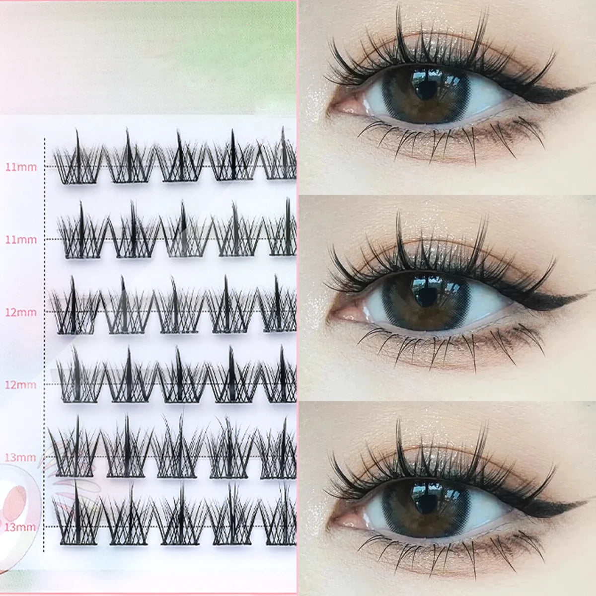 Glue Free False Eyelash, Natural Style False Eyelash, Reusable, Suitable for Beginners, ACE & Lazy Trilogy Style