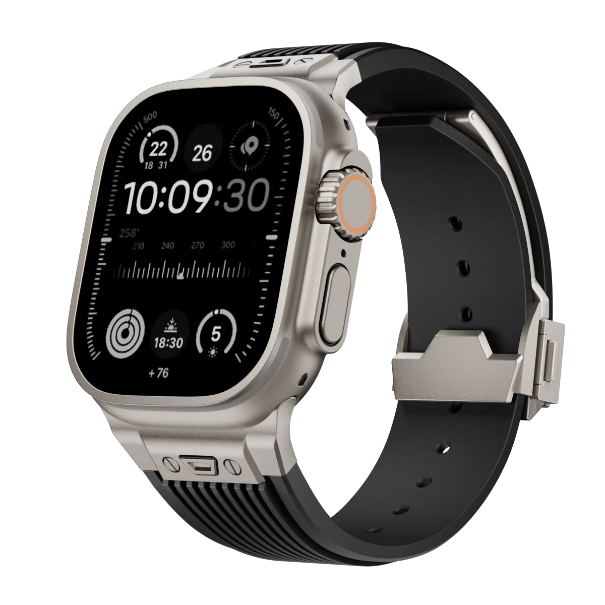 Silicone Sports Strap for Apple Watch Ultra 2/1 49mm Series 9 8 7 45mm 44mm Rubber Band for IWatch 6 5 4 3 Se 44mm 42mm Bracelet