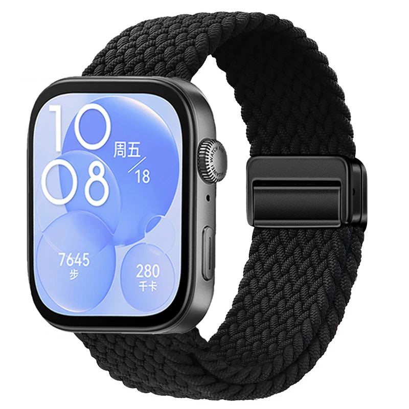 Magnetic Buckle Strap for Huawei Watch Fit 3/4/4 Pro Nylon Loop Bracelet Correa for Huawei Watch Fit 5/Fit 5 Pro Smart Wristband