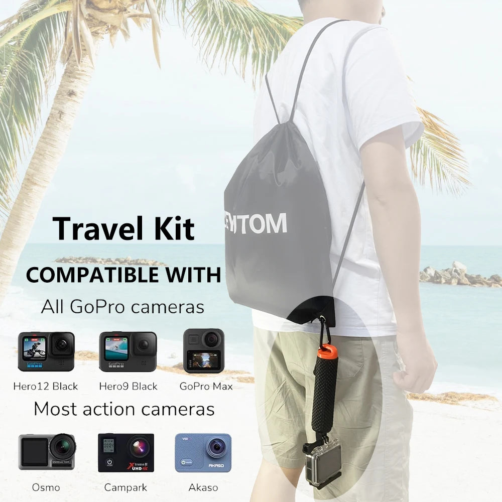 Floating Hand Grip Float Handle Mount for Gopro Hero 13 12 11 10 9 8 7 5 SJCAM Insta360 AKASO DJI OSMO Action Camera Accessories