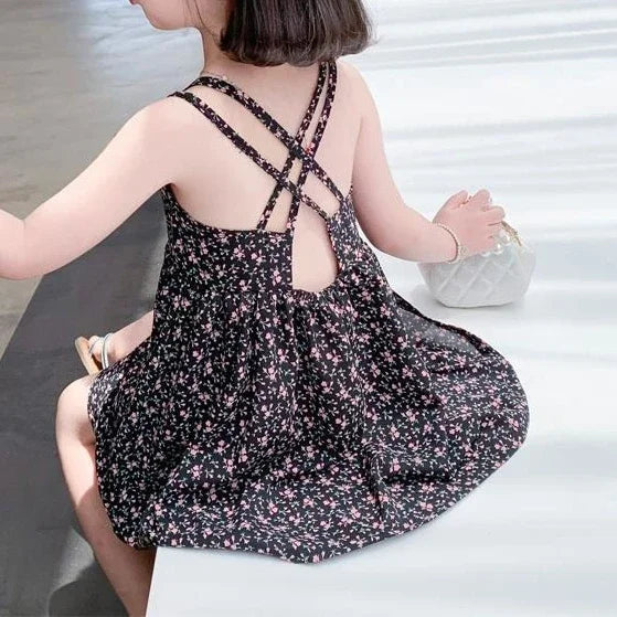 Baby Girls' Dress 2024 Summer Chiffon Floral Princess Dresses Cute Kids Sundresses Children's Clothing