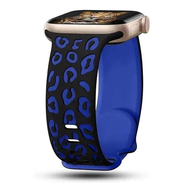 For Apple Watch Bands 40mm 44mm 42mm 45mm 41mm 49mm 46mm Engraved Silicone Bracelets Correa Series 8 9 SE ultra 2 3 10 11 Strap