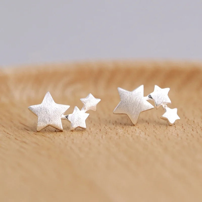 925 Sterling Silver Star Earring for Women Girl Personal Originality Trend Hip Hop Neutral Jewelry Gift Dropshipping