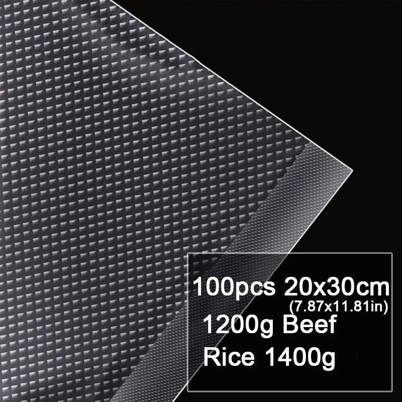 100pcs Kitchen Food Vacuum Sealer Bag Sous Vide Food Saver Storage Vacuum Packaging Bags Kitchen Accessories BPA-Free