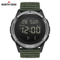 NORTH EDGE NEW TERRAX Men's Digital Military Watches Outdoor Sports Swimming Waterproof 50M Stopwatch Countdown Watch For Men