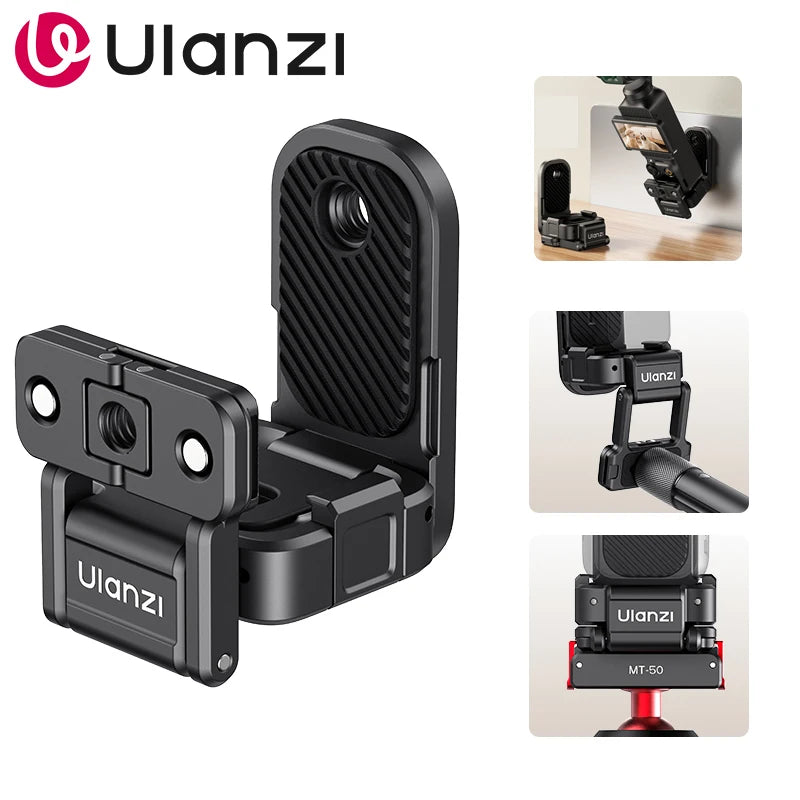 Ulanzi PK16 Pocket3 Magnetic Mount for DJI Osmo Pocket4 3 Quick Release Adapter Frame Holder Outdoor Travel Vlogging Accessories