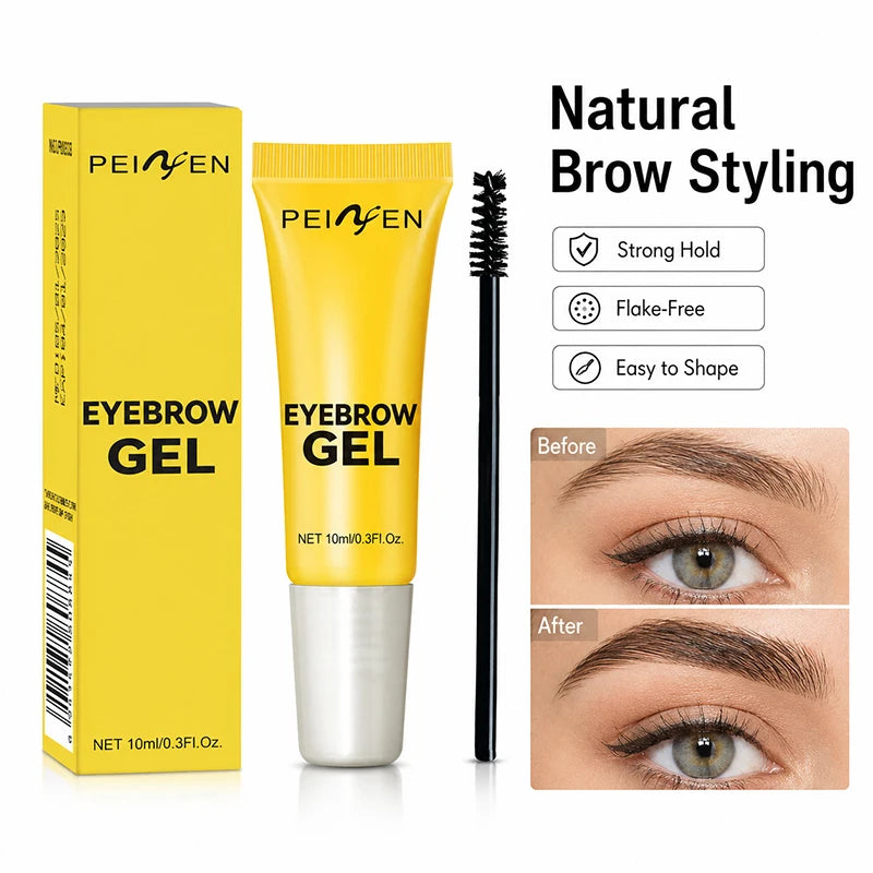 Clear Eyebrow Gel 3PCS Set, Strong Hold Waterproof Brow Shaping Gel, Natural Fuller Brows Makeup, Flake-Free Brow Lamination