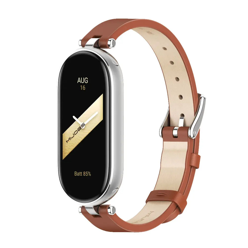 Mi Band 9 10 8 7 6 5 Strap for Xiaomi Smart Band 8 Bracelet NFC Global Version Leather Watch Band Mi 8 Wristband Miband 9 10