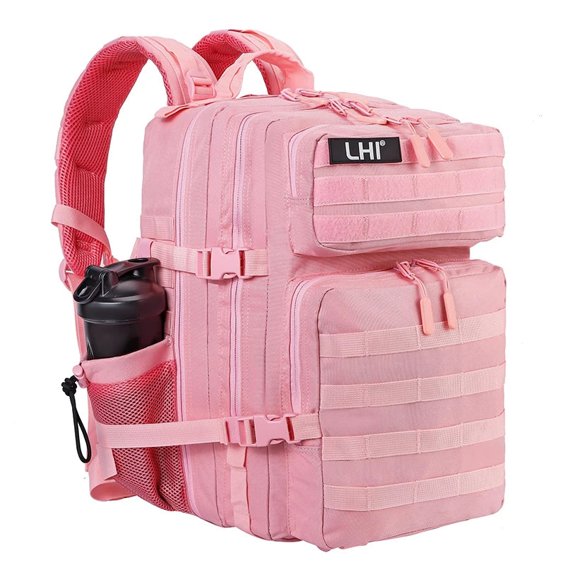 LHl 35L Tactical Backpack Small Athlete Gym Bag for Men/Women Qutdoor Travel Hiking Molle Rucksack with Bottle Holder