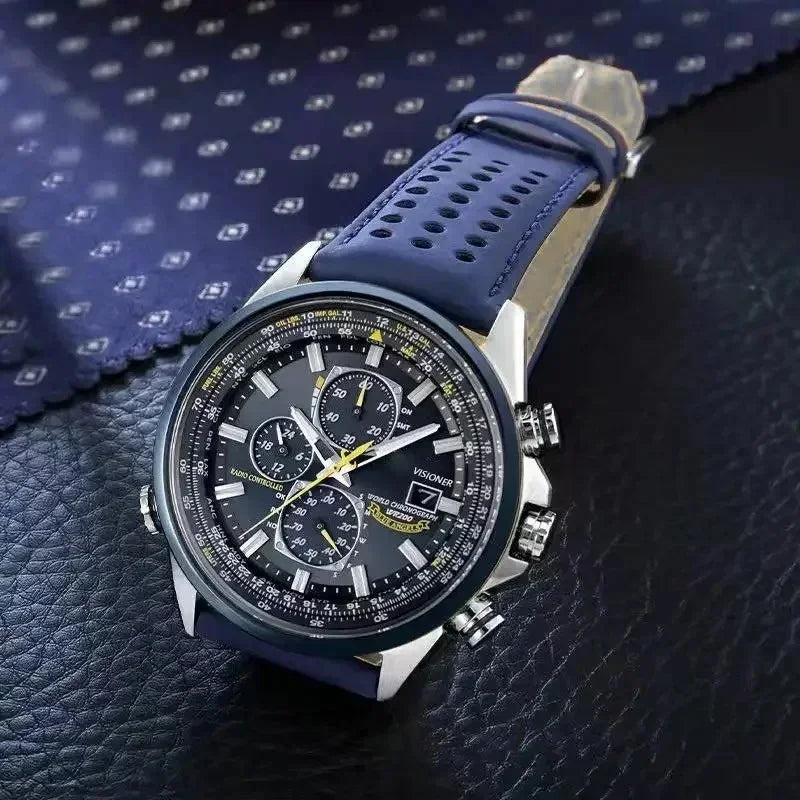 High Quality Men's Quartz Watch Luxury Trend Luminous Multi-Function Chrono Stainless Automatic Watch Father's Day Gifts for Men
