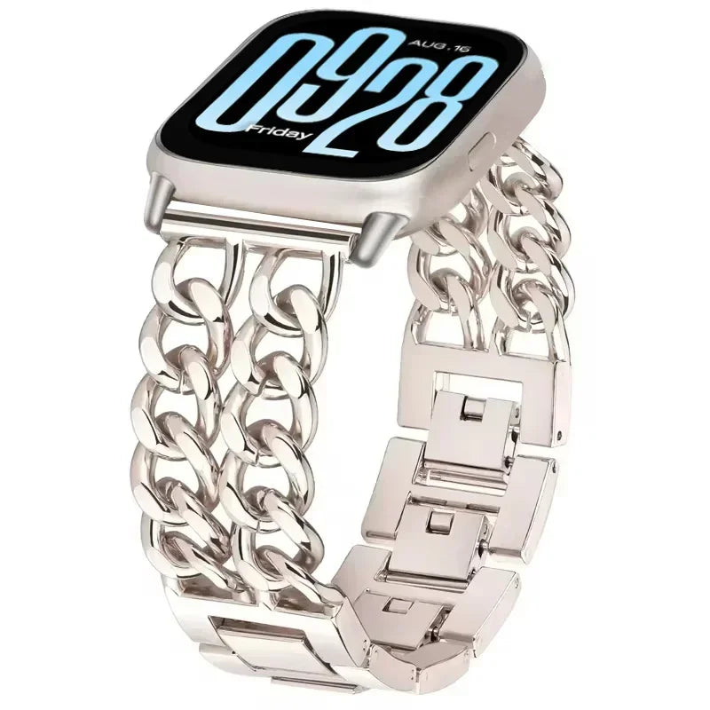 Dual Chain Stainless Steel Metal Strap 20mm 22mm for Redmi Watch 5 Lite Active Xiaomi Watch S4 Replacement Band Adjustable Men