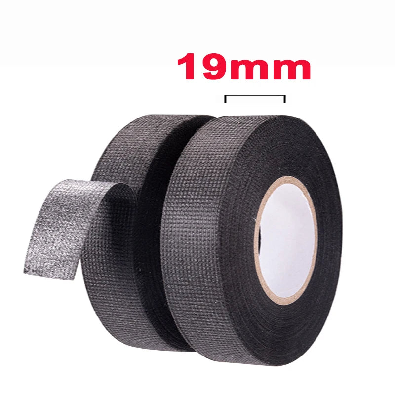Electrical Tape Car Wiring Cloth Fabric Tape 9mm/15mm/19mm/25mm Adhesive Tapes Heat-resistant  Auto Harness Cable Organizer