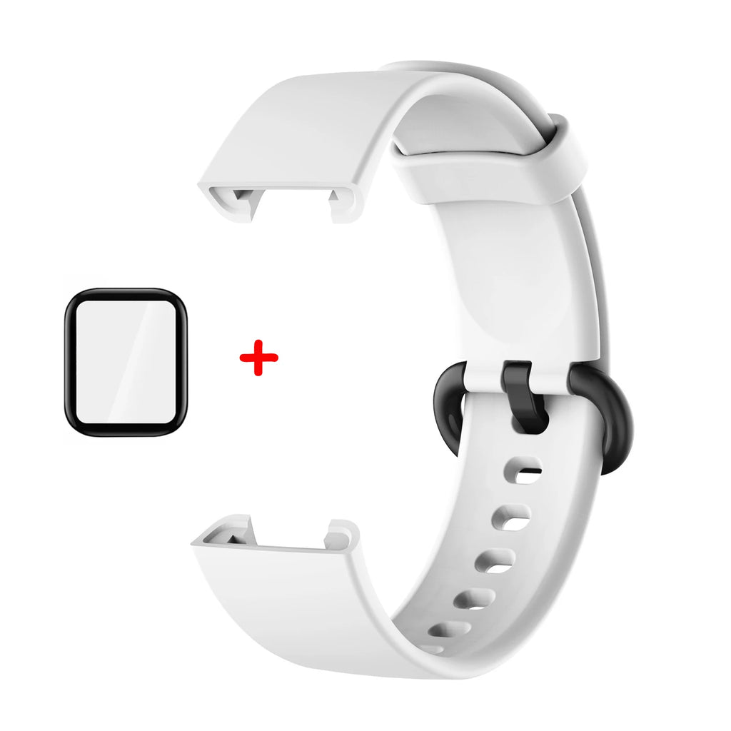 Silicone Straps for Redmi Watch 2 Lite Poco Watch Replacement watchband Bracelet for Xiaomi Watch Lite With Screen Protector