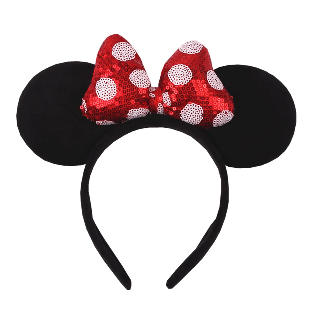Fashion Mouse Ears Hairband for Women and Ladies Polka Dot Bow Mini Ears Costume Accessories Girls Headband