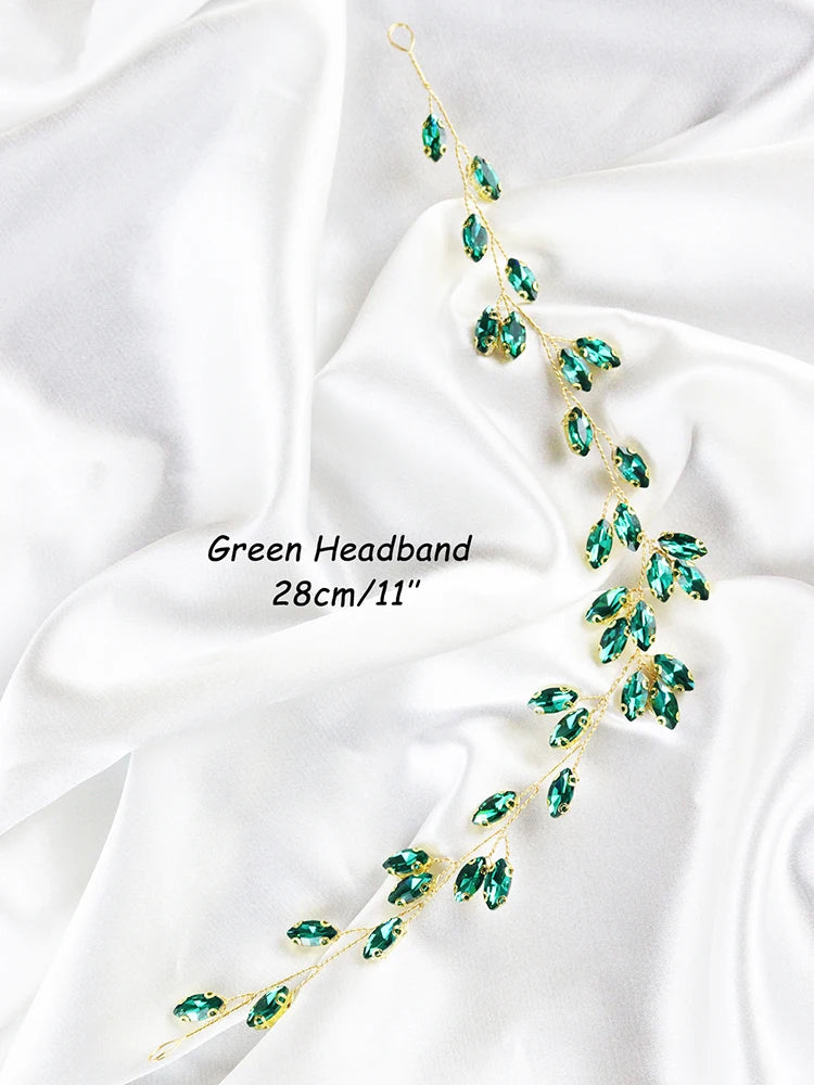 Women Rhinestone Hair Vine Stylish Hair Jewelry Handmade Prom Hair Ornaments Wedding Bridal Hair Accessories for Party Headband