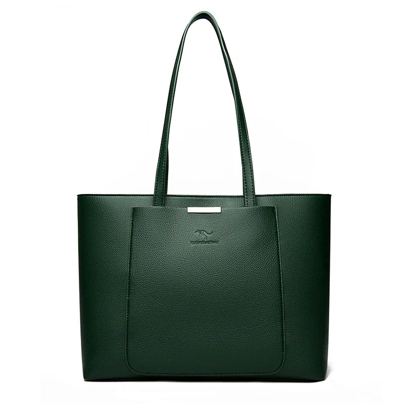 Solid Color Luxury Handbag Women Bags Designer HIgh Quality Leather Shoulder Bags for Women 2024 High Capacity Shopping Tote Bag