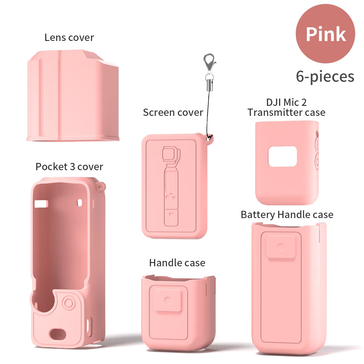 Silicone Cover for Pocket 3 Soft Flexible Washable Lens Cup Protector Sleeve for Pocket 3 Skin for DJI Osmo Pocket 3 Accessories