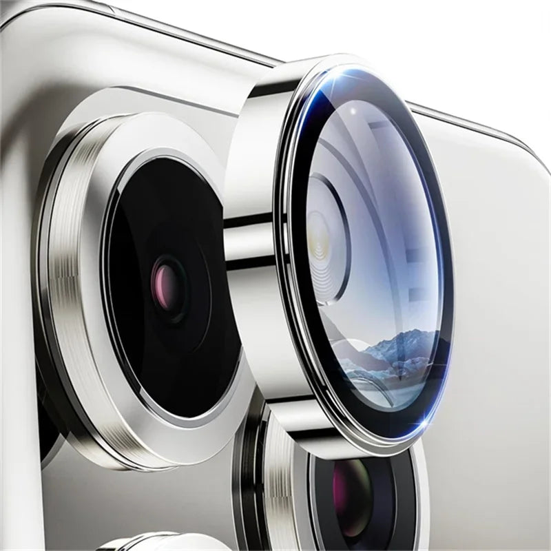3D Metal Lens Protector Glass For iPhone Duo 18 Pro 18 Pro Max 17 Alloy Back Camera Ring Cover For iPhone 17 Pro 16 Pro Max Lens