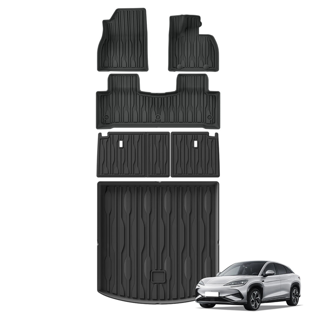 LUCKEASY Right Drive for BYD Sealion 7 EV Model 2024 2025 Car Floor Mats Cargo Liner Pad Waterproof All- Weather Accessories