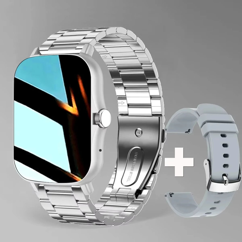 LAXASFIT 2025 New Smart Watch Bluetooth Talk Full Touch Screen Heart Rate Monitor Sports Fitness Smart Watch Men Women Gift