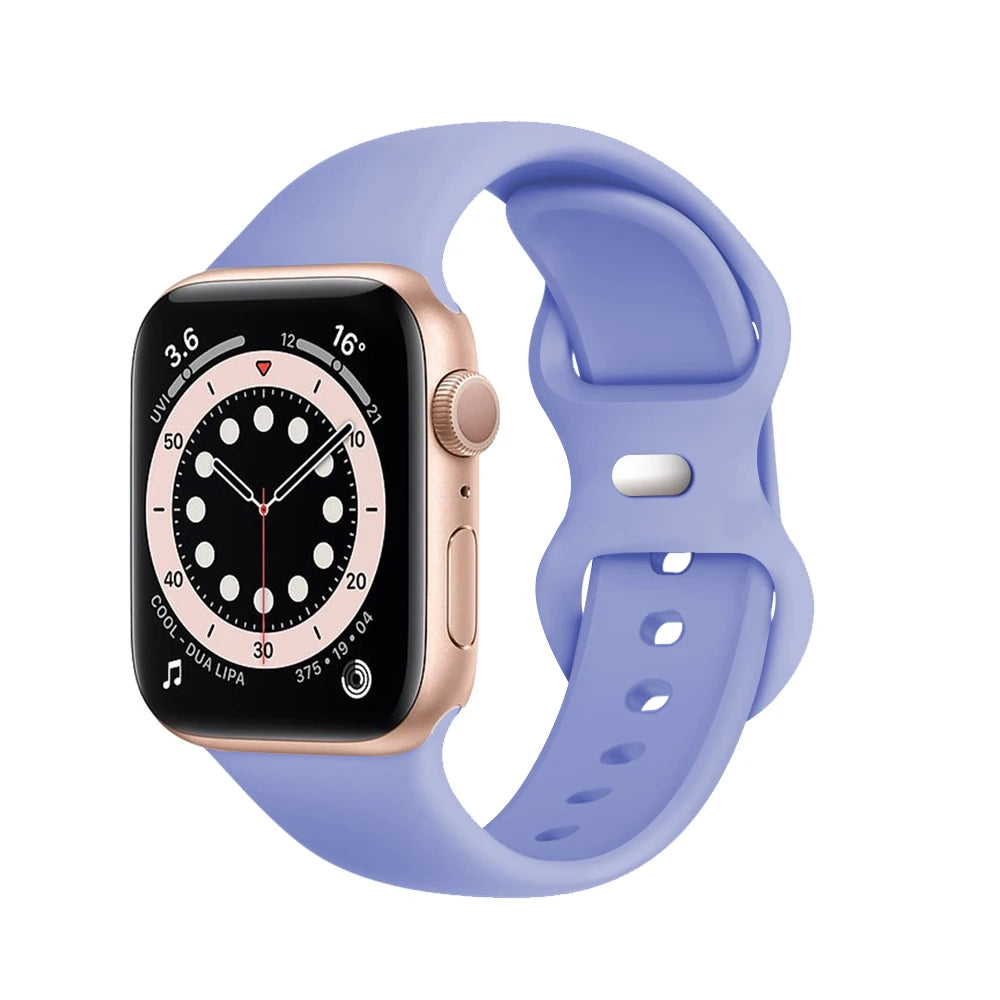 Silicone Strap for Apple Watch Band Ultra 49mm 45/44/42mm Watchbands 41/40mm iwatch Rubber Sport Bracelet on iWatch Series 76543