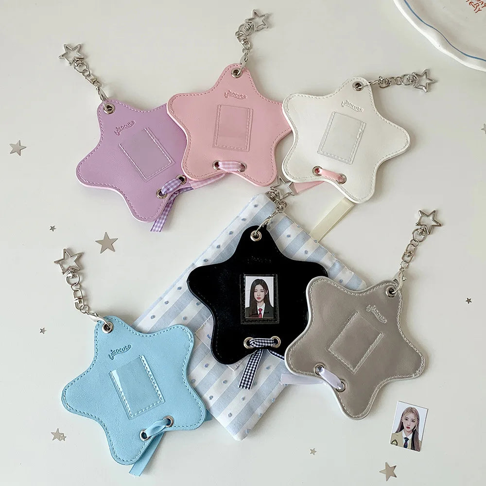 Y2K Korean Fashion Star Bag Pendant Cute Idol 3in Photo Storage Card Album Card Holder Women Decorative Accessories KeychainGift