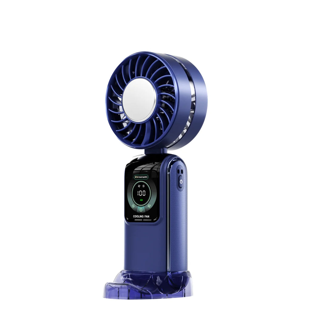 HOMEFISH 2026 new ice pack high-speed fan, semiconductor refrigeration handheld fan, portable charging folding small fan